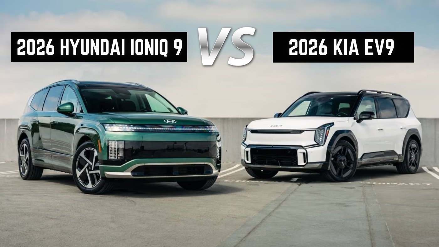 2026 Hyundai IONIQ 9 vs 2026 Kia EV9 side-by-side comparison in Chicago